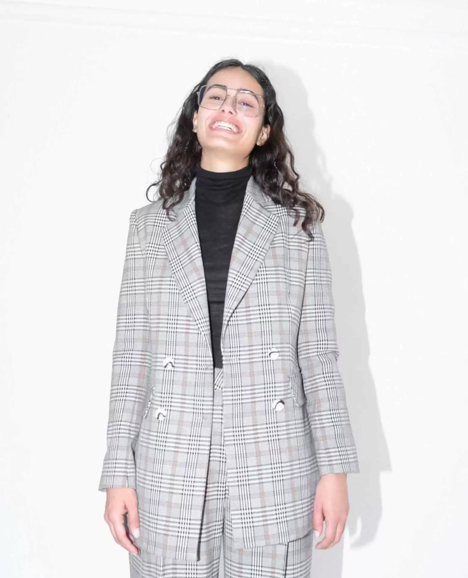 Oeko-Tex®  plaid blazer