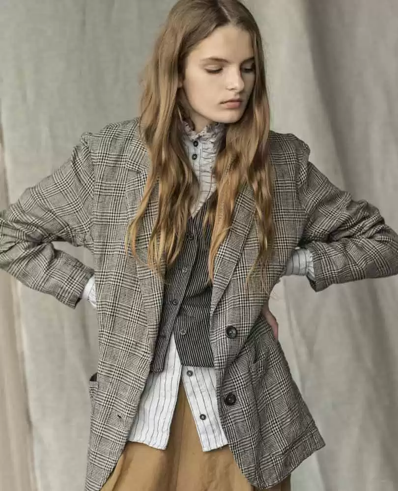 Linen oversize blazer