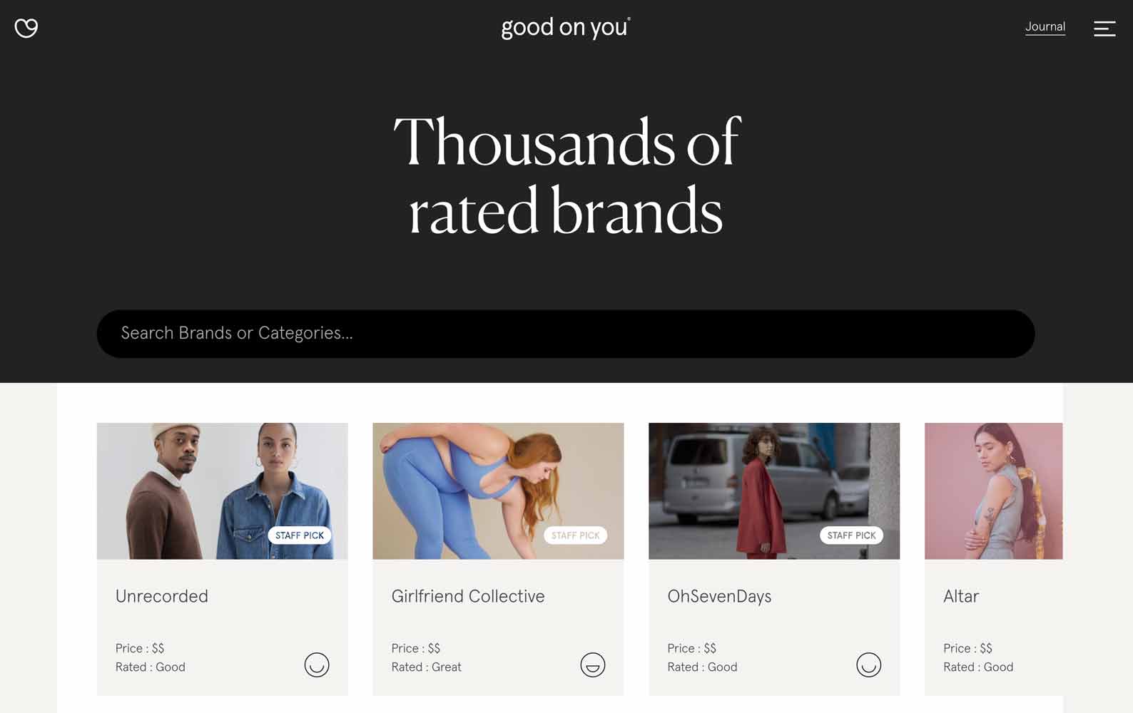 Use Good on You sustainable fashion directory to filter for greenwashing