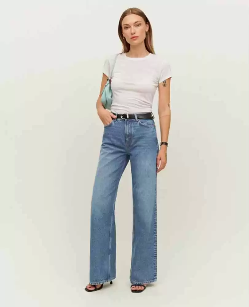 Wide leg jeans