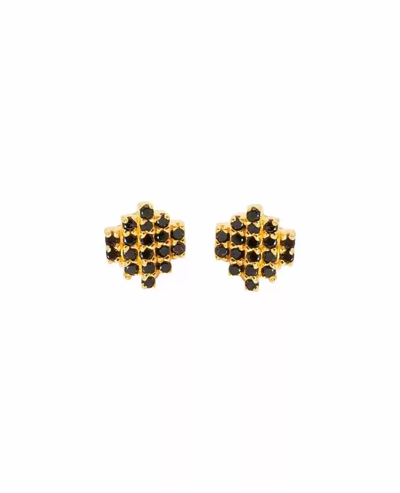 Studded charm earring