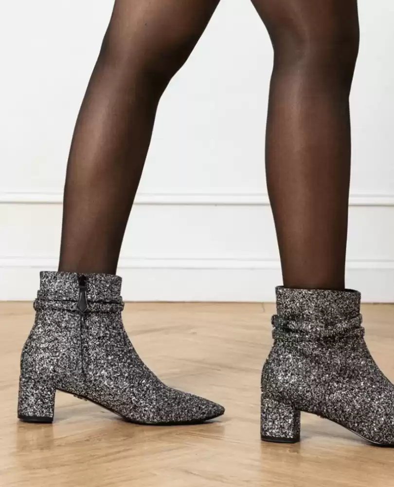 Glitter vegan boot