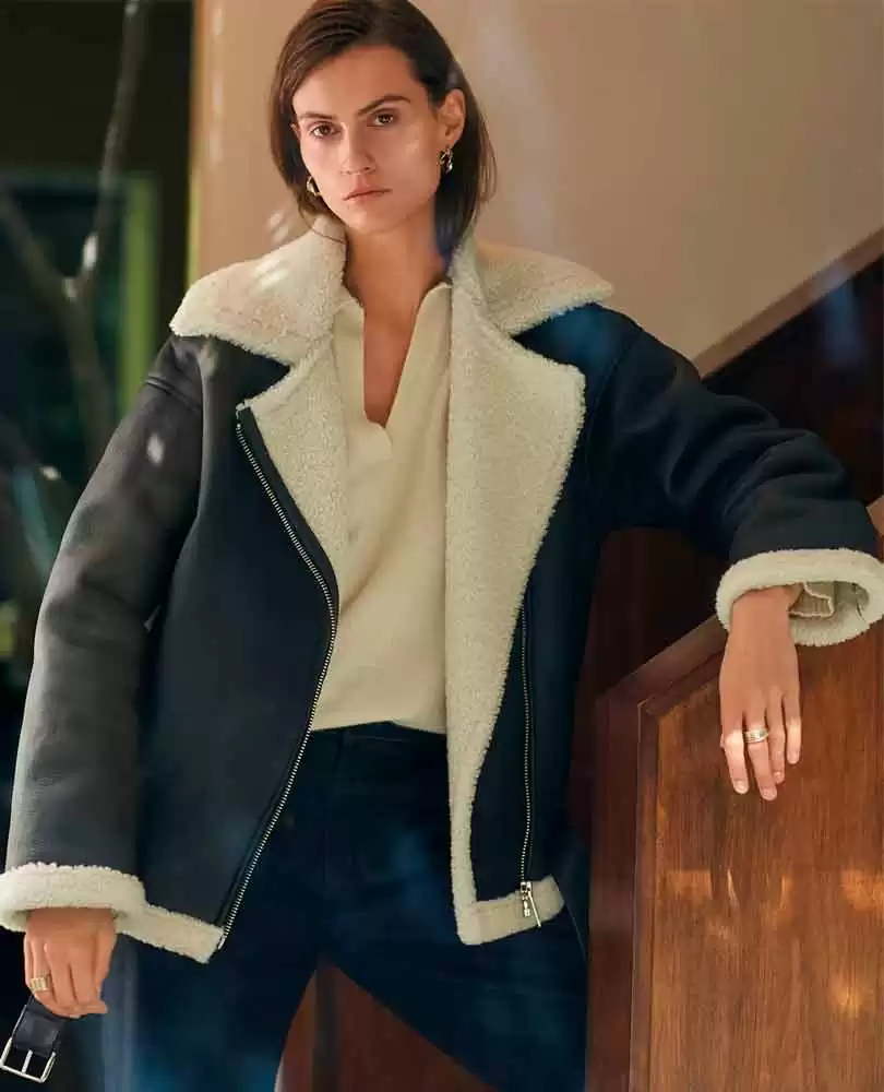 Shearling aviator jacket