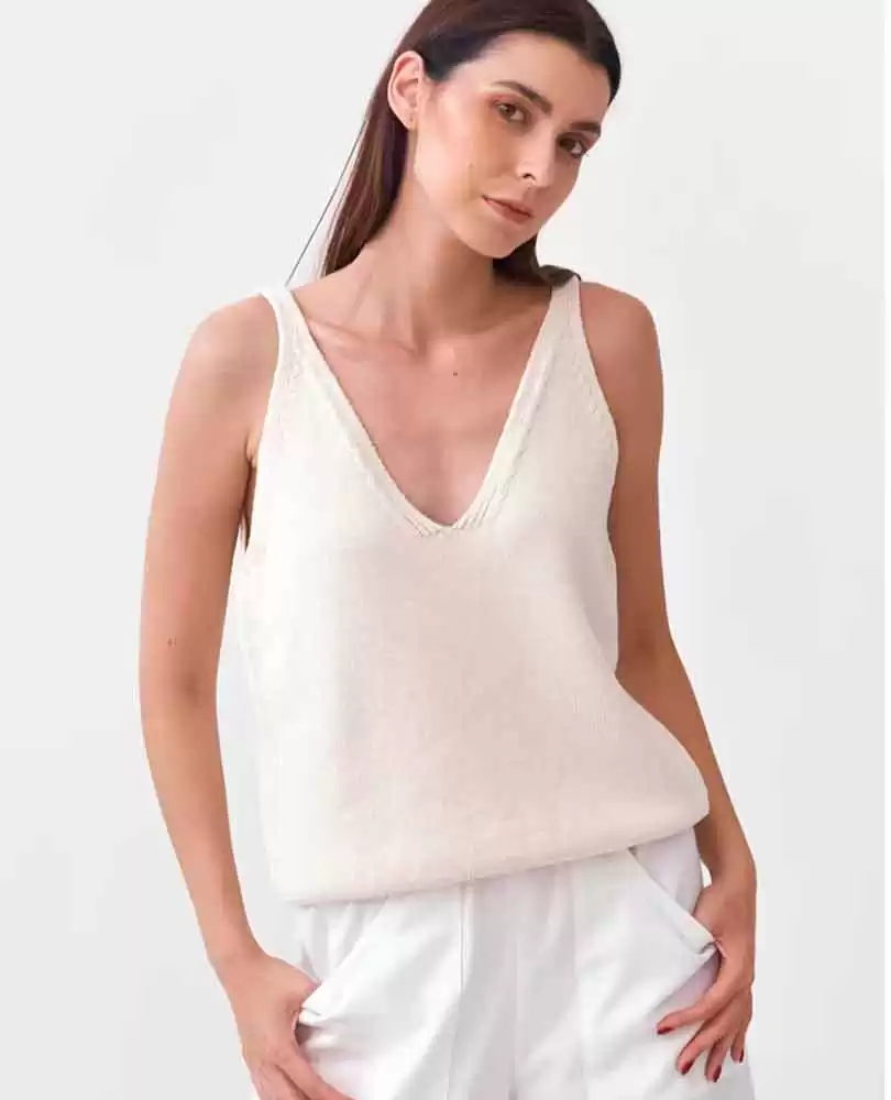 Knitted strap top