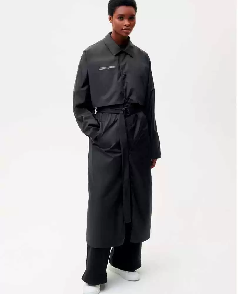 Recycled nylon trench coat