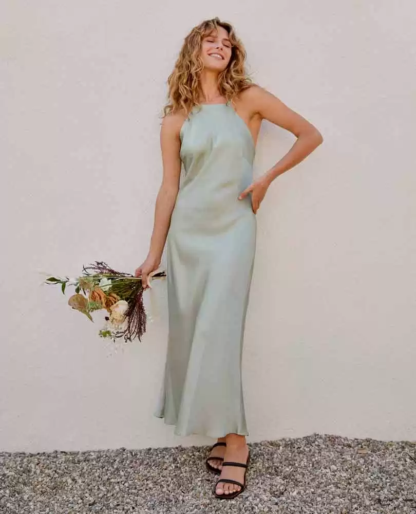 Fiona dress in sage