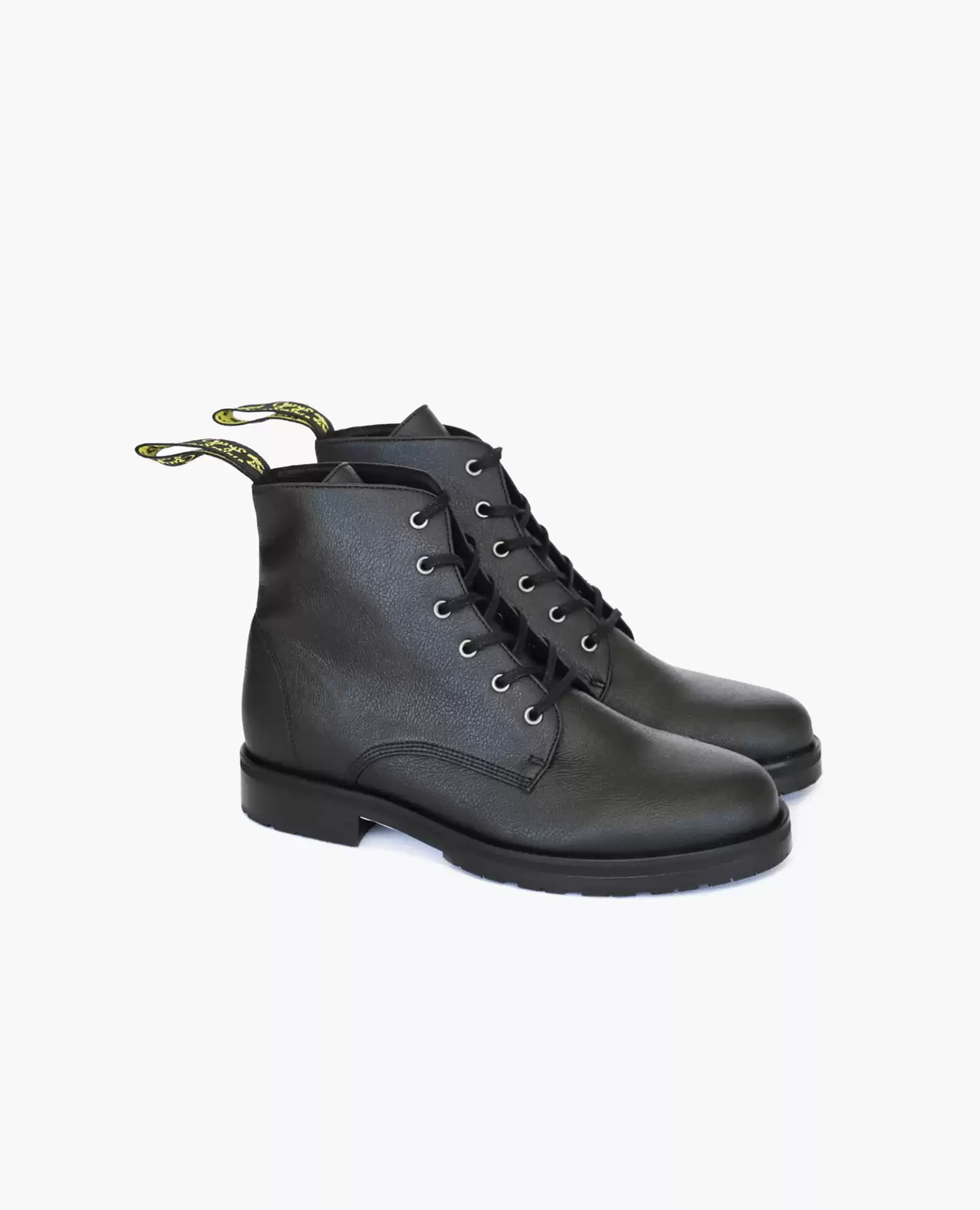 Apple leather utility boots