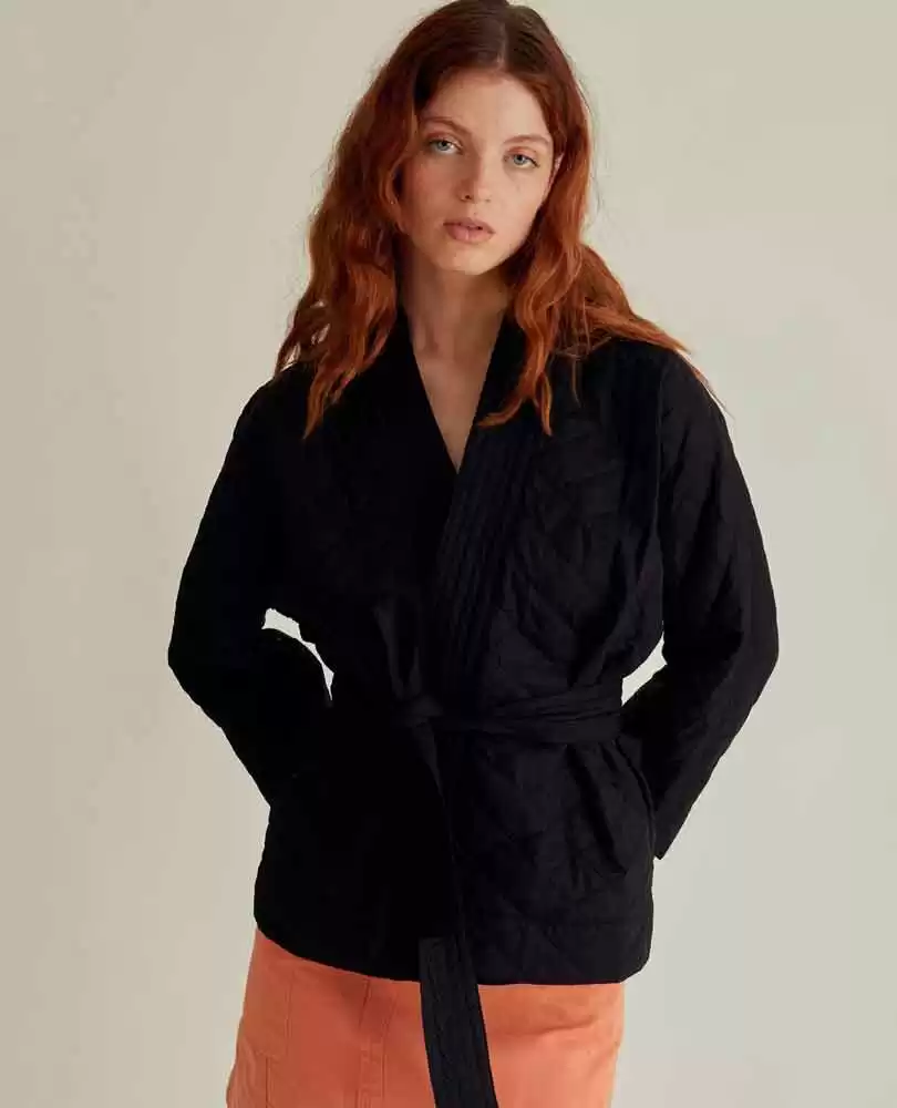 Organic cotton quilted jacket