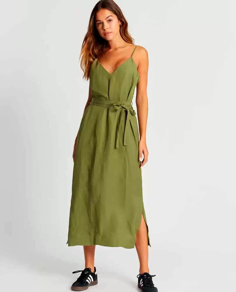 Tencel linen slip dress