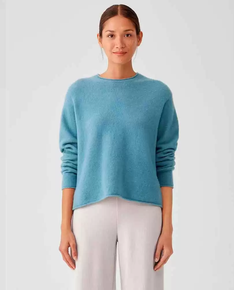 Cashmere crew neck top