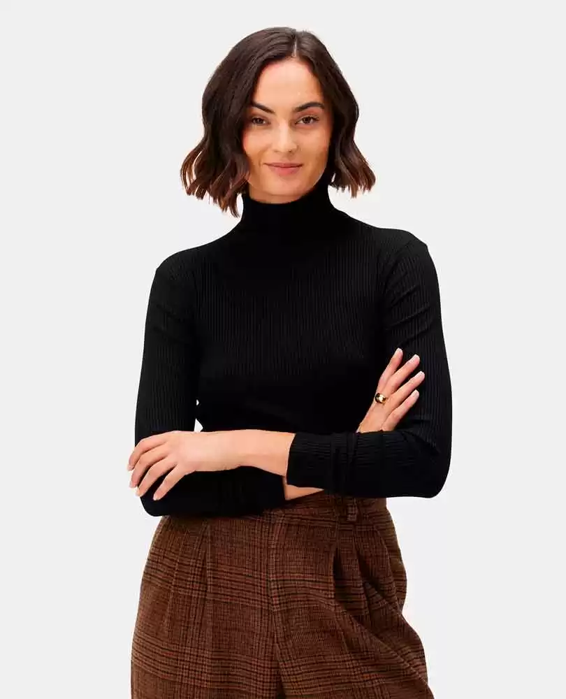 Rib turtleneck