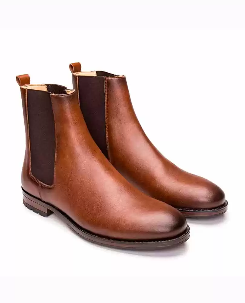 Vegan leather chelsea boots