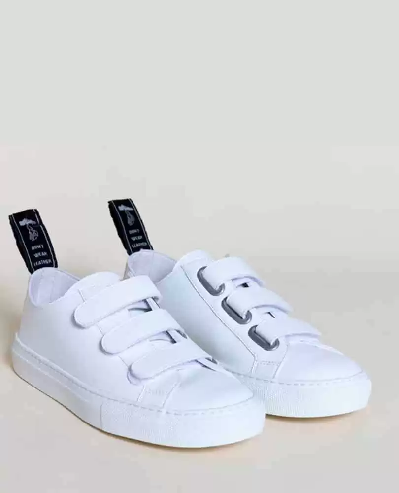 Vegan velcro low top sneakers